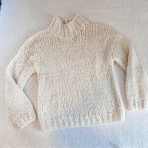 Just Female Cookie Knit Sweater Small White
